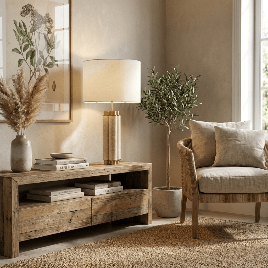 Colonnade Travertine Table Lamp - Vakkerlight
