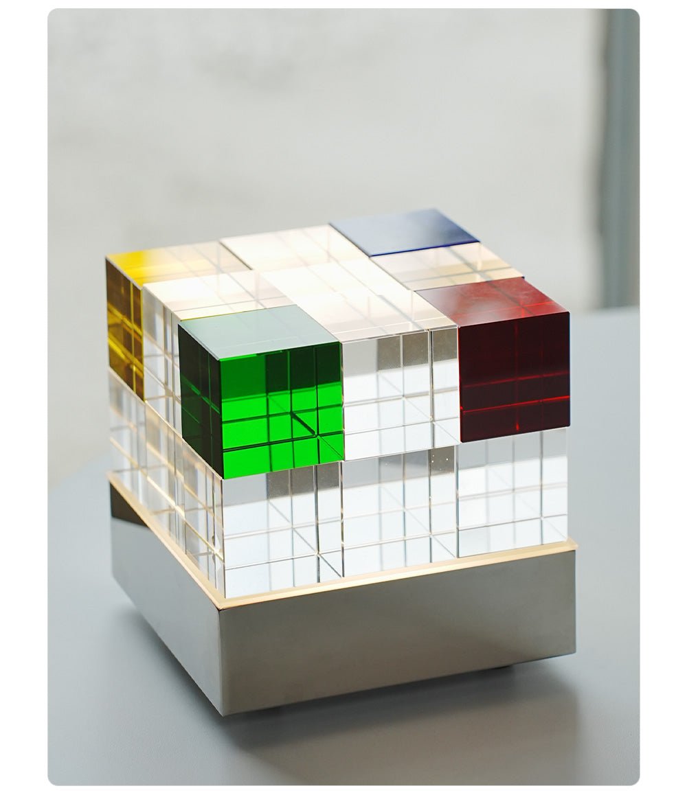 Colored Crystal Cube Table Lamp - Vakkerlight
