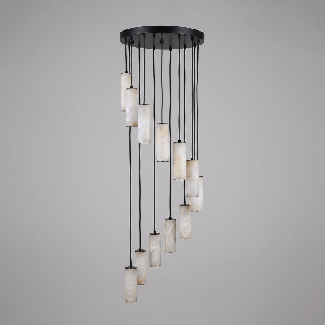 Column Alabaster Staircase Chandelier - Vakkerlight