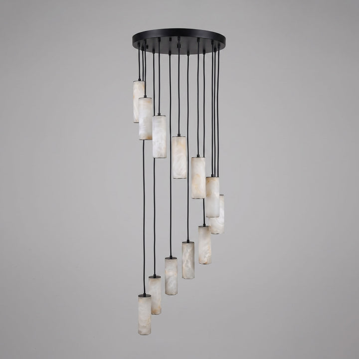Column Alabaster Staircase Chandelier - Vakkerlight