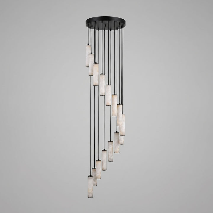 Column Alabaster Staircase Chandelier - Vakkerlight