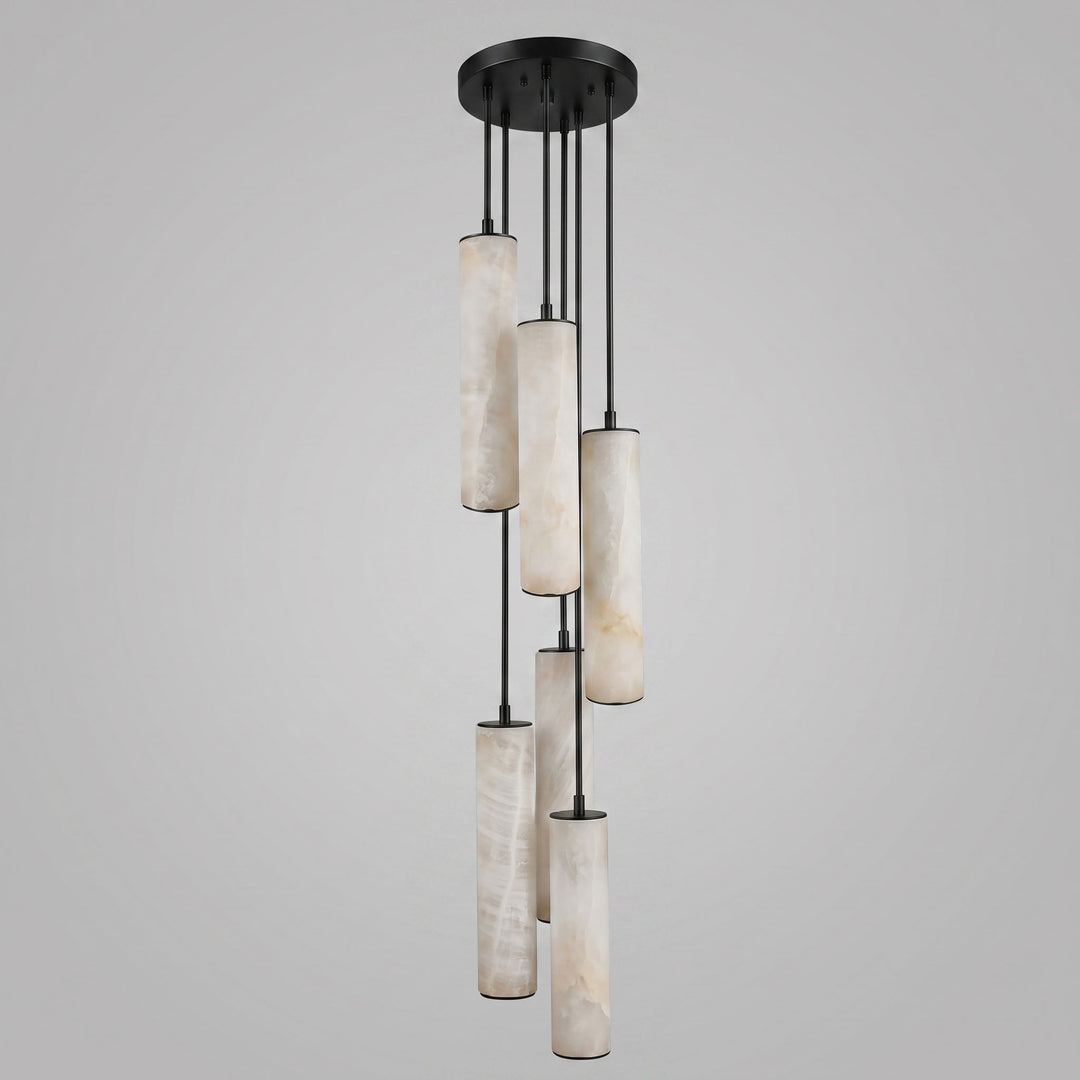 Column Alabaster Staircase Chandelier - Vakkerlight