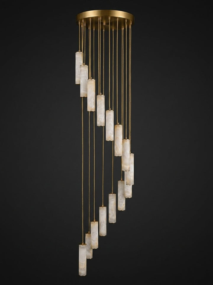 Column Alabaster Staircase Chandelier - Vakkerlight