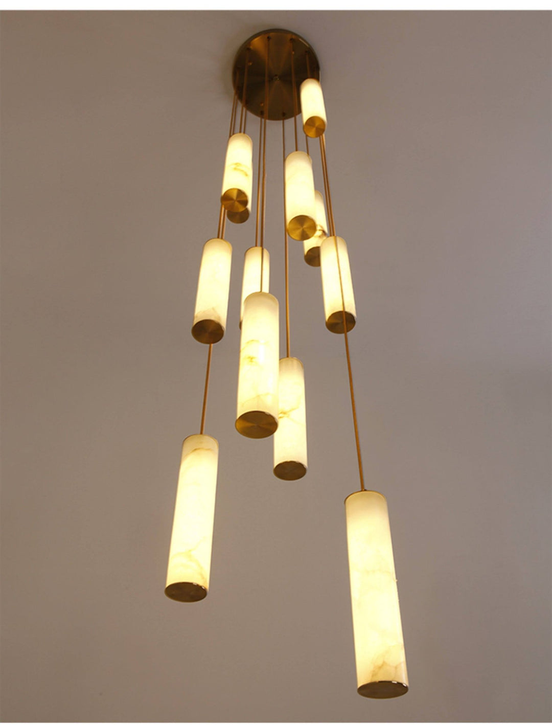 Column Alabaster Staircase Chandelier - Vakkerlight