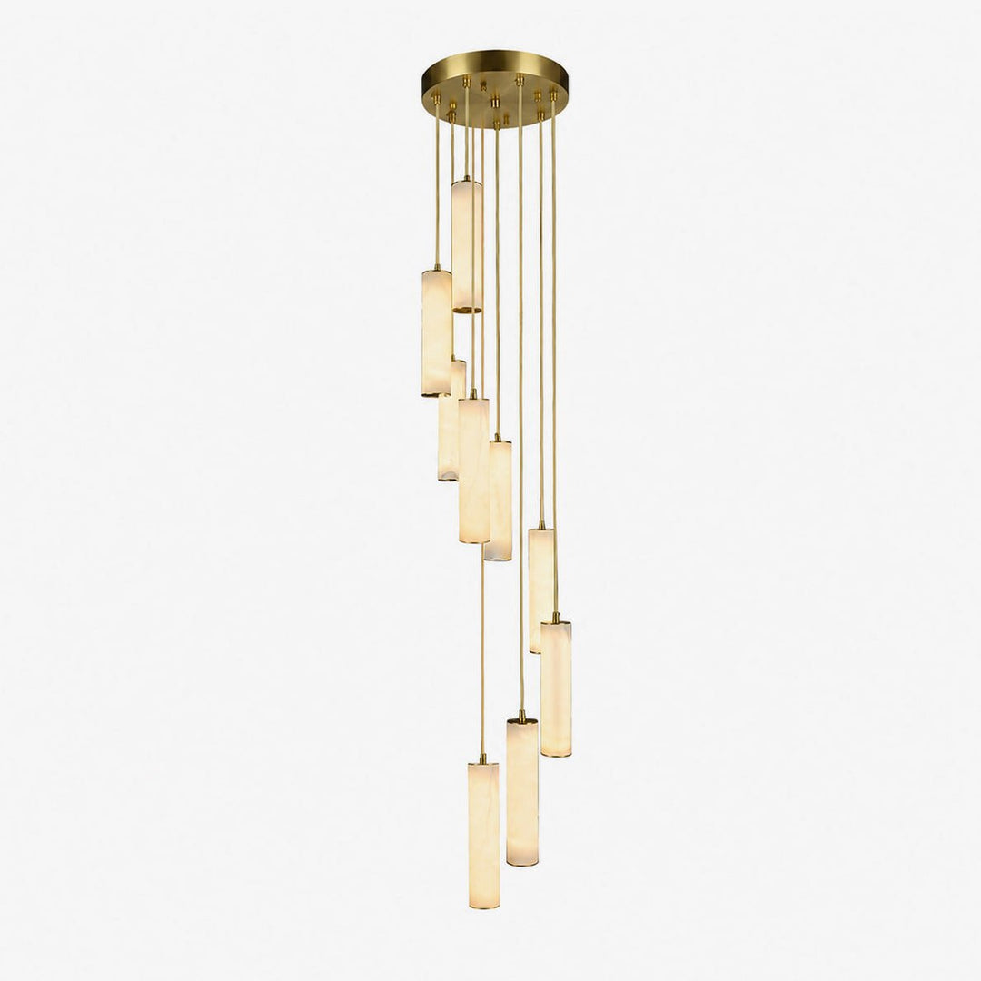 Column Alabaster Staircase Chandelier - Vakkerlight