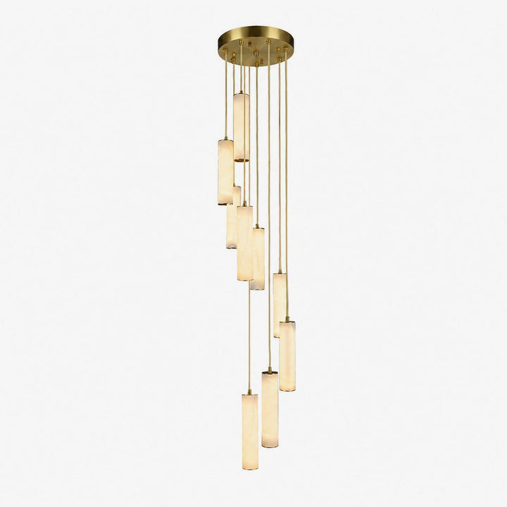 Column Alabaster Staircase Chandelier - Vakkerlight