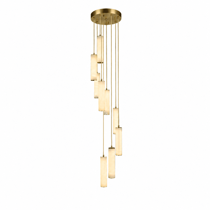 Column Alabaster Staircase Chandelier - Vakkerlight