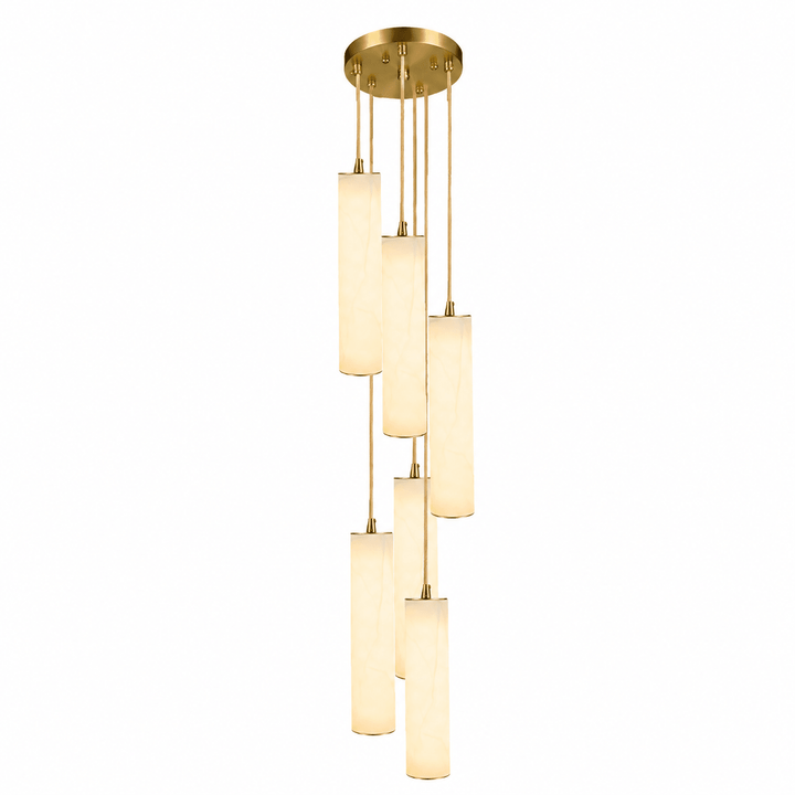 Column Alabaster Staircase Chandelier - Vakkerlight