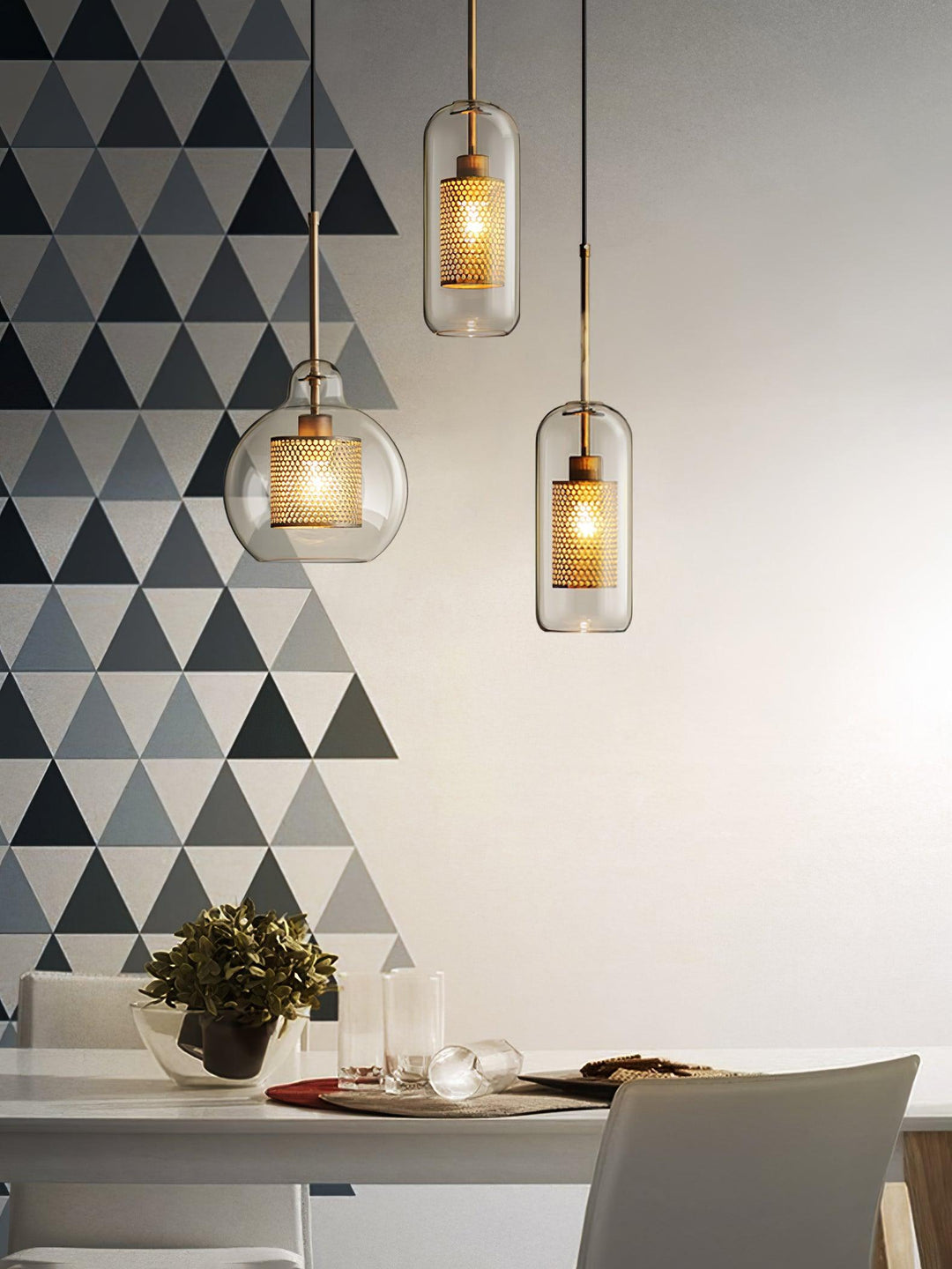 Combined Chiswick Glass Pendant Light - Vakkerlight