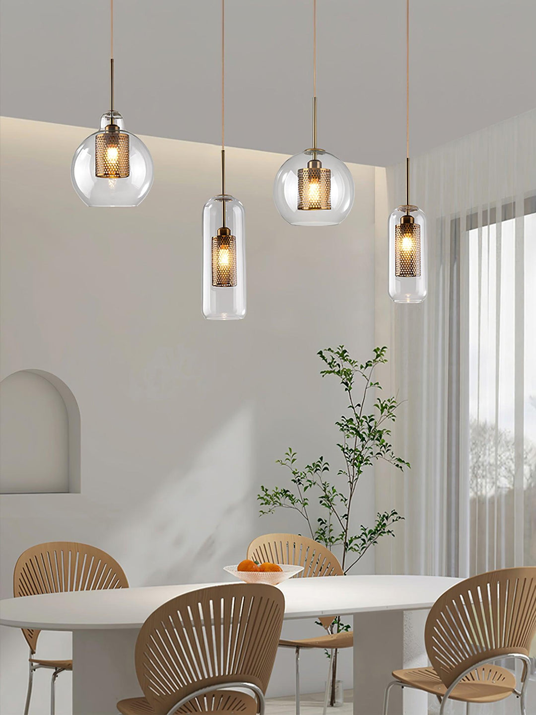 Combined Chiswick Glass Pendant Light - Vakkerlight