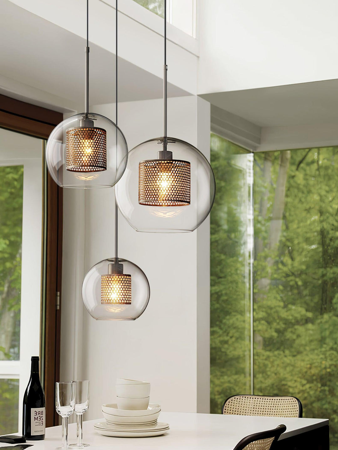 Combined Chiswick Glass Pendant Light - Vakkerlight