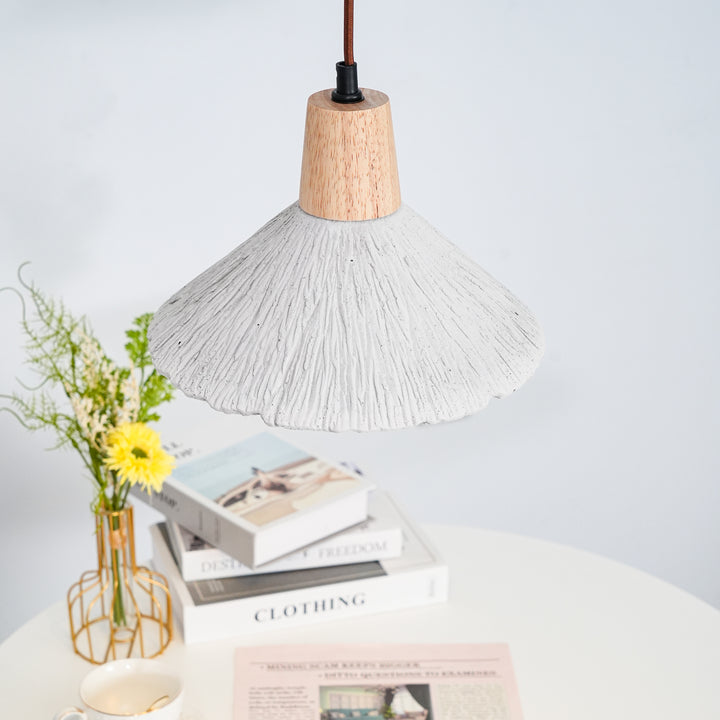 Concrete Pleated Pendant Lamp