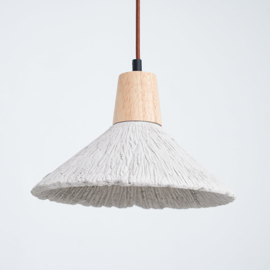 Betonnen geplooide hanglamp