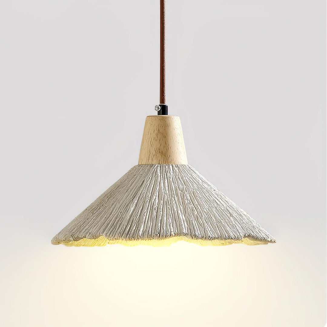 Concrete Pleated Pendant Lamp - Vakkerlight