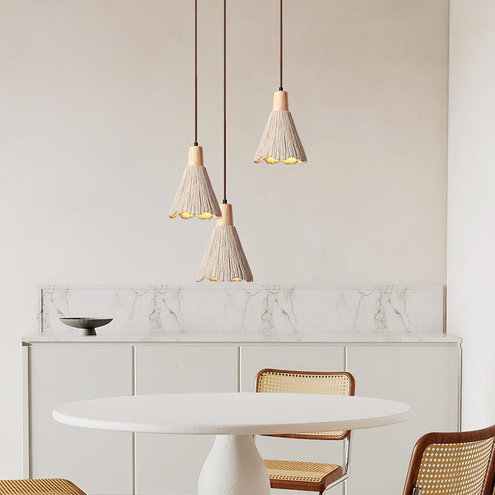 Concrete Pleated Pendant Lamp - Vakkerlight