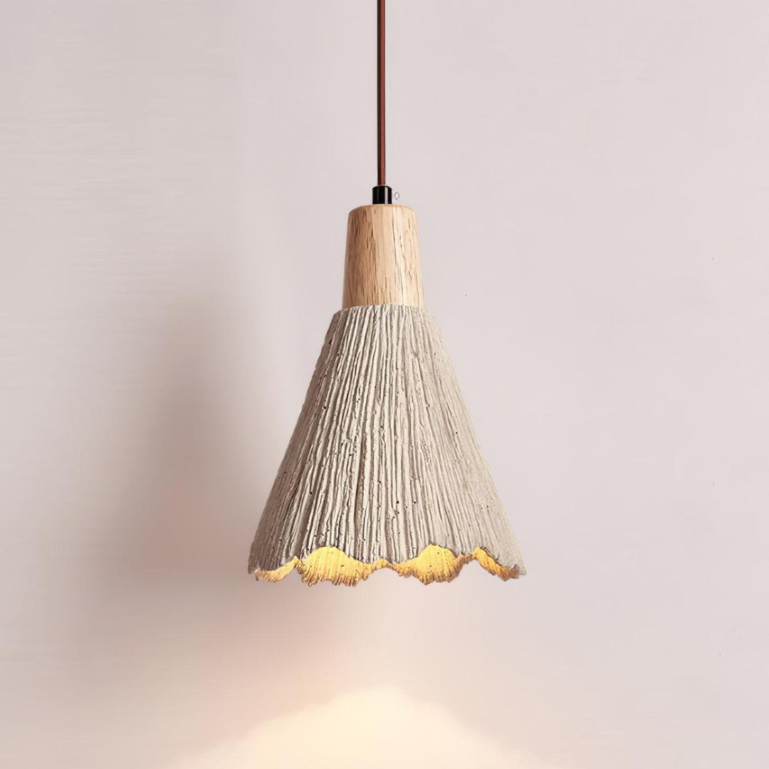 Concrete Pleated Pendant Lamp - Vakkerlight