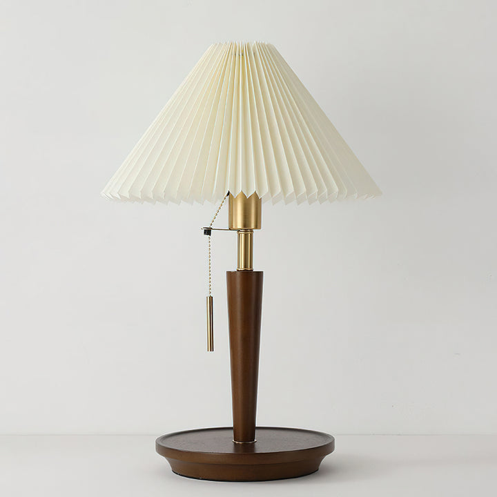 Cone Pleated Fabric Table Lamp