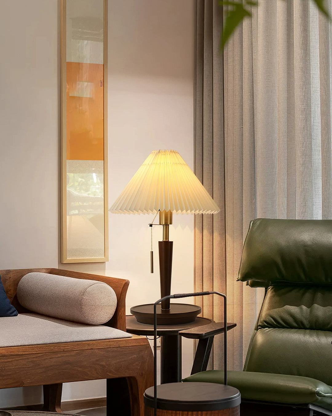 Cone Pleated Fabric Table Lamp - Vakkerlight