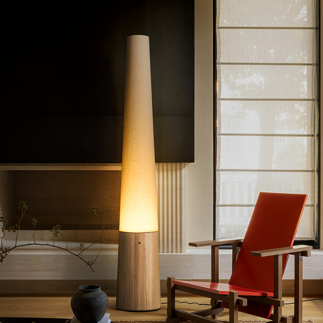 Cone Wooden Floor Lamp - Vakkerlight
