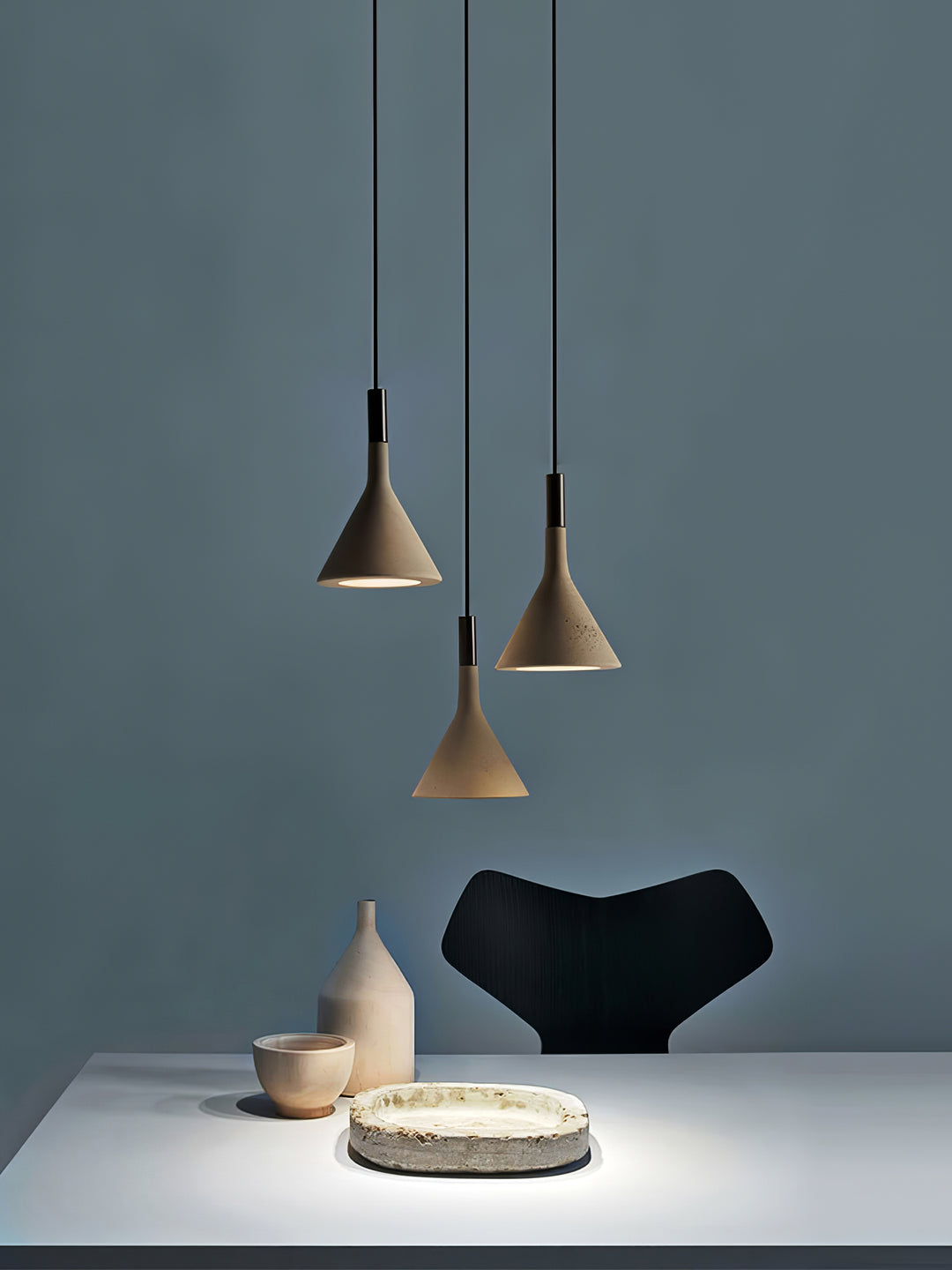 Conical Concrete Pendant Light