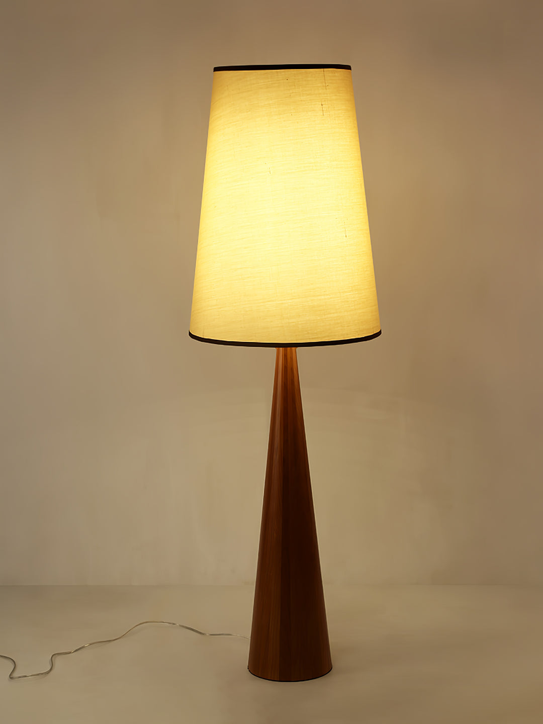 Faux Wood Conical Floor Lamp - Vakkerlight