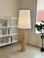 Faux Wood Conical Floor Lamp