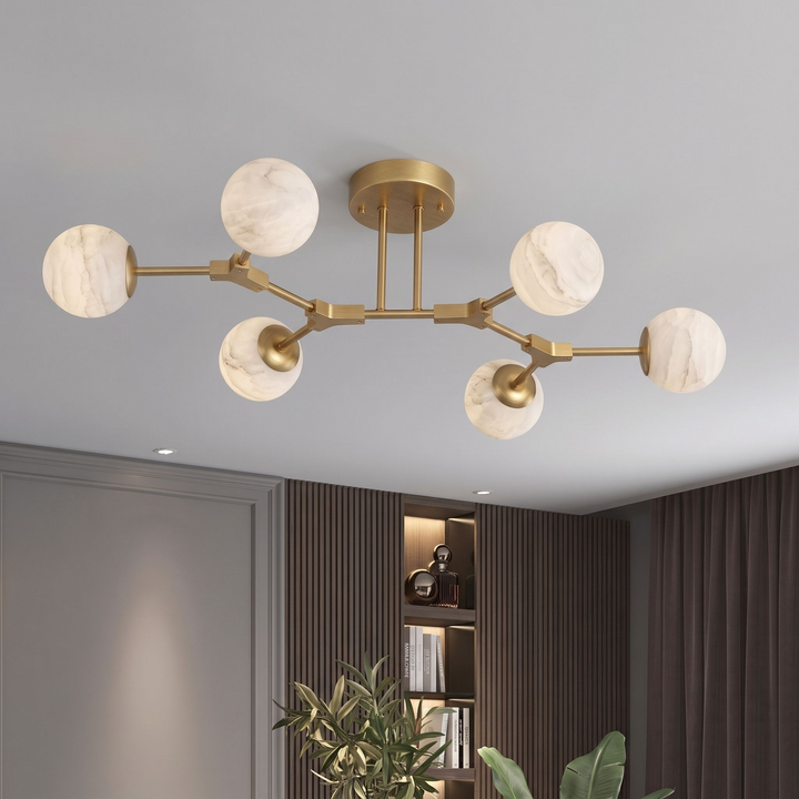 Coral Alabaster Chandelier