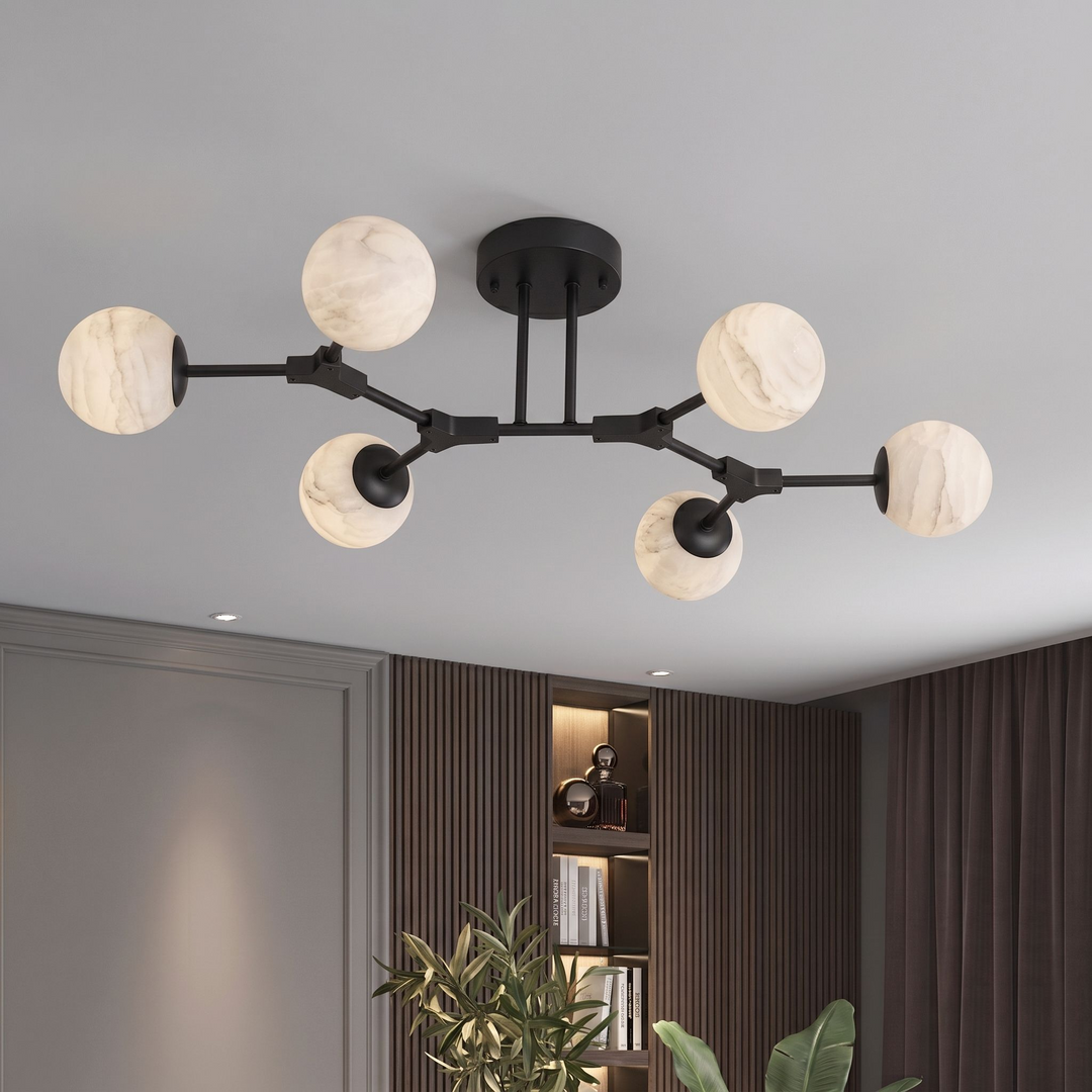 Coral Alabaster Chandelier
