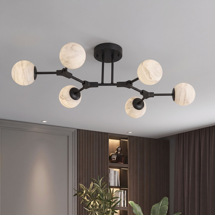 Coral Alabaster Chandelier