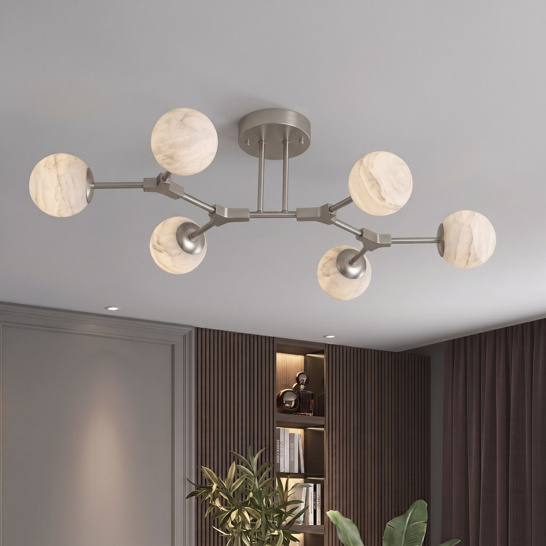 Coral Alabaster Chandelier