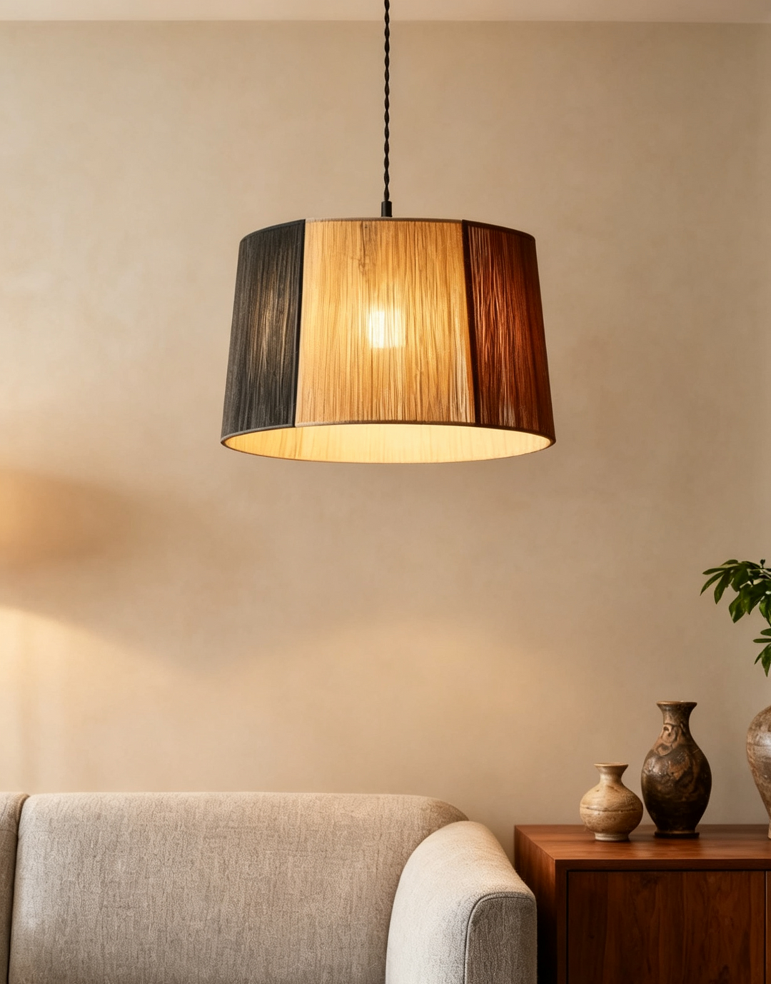 Cordova Rope Drum Pendant Light