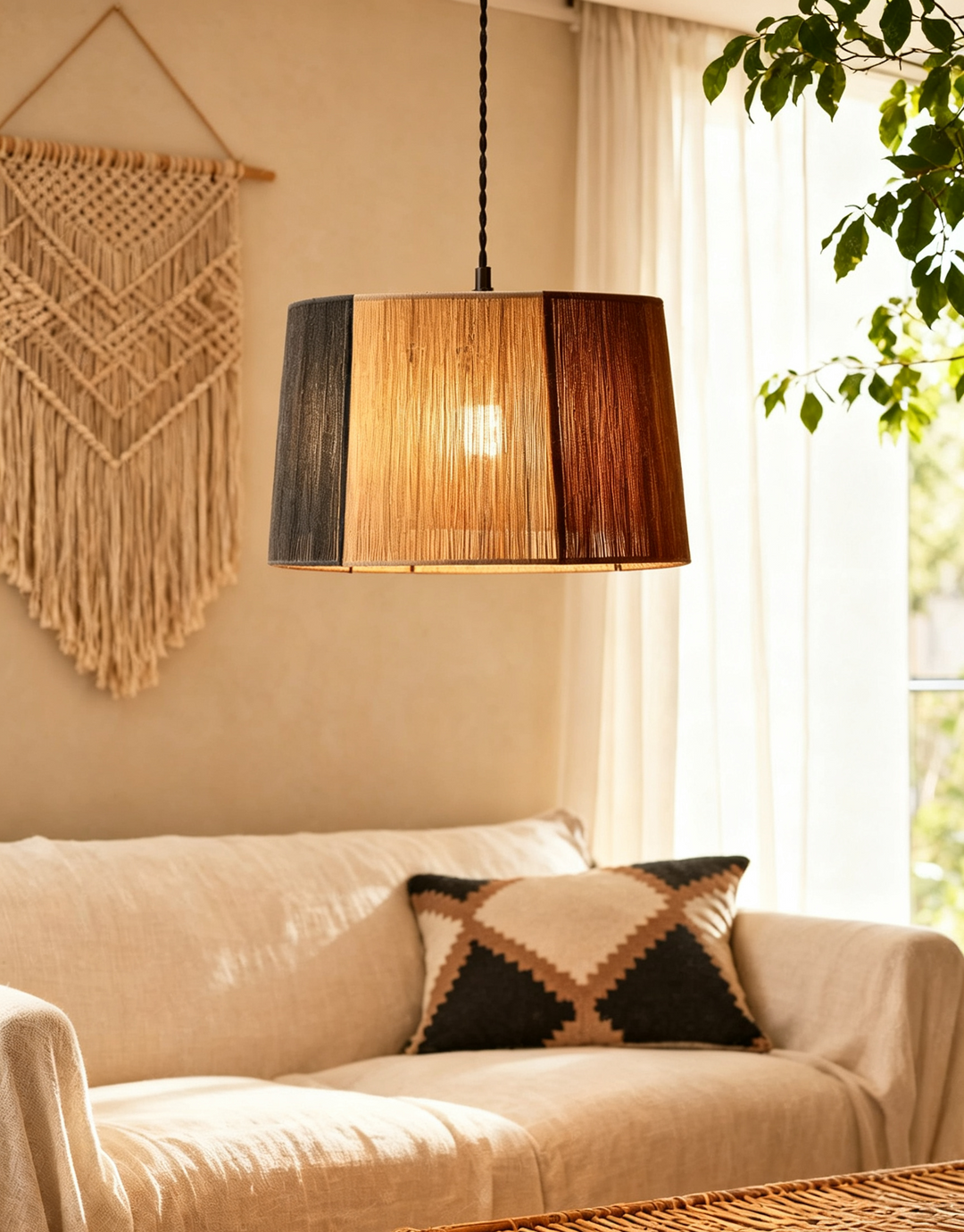 Cordova Rope Drum Pendant Light