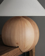 Corner Log Table Lamp