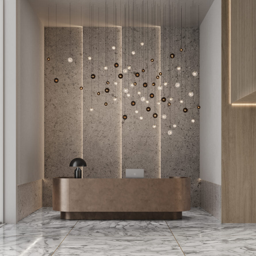 Cosmic Sphere Cascade Chandelier - Vakkerlight