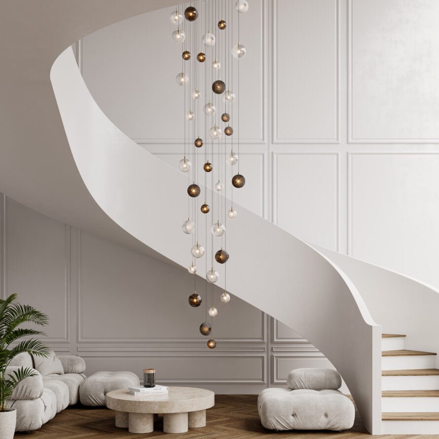 Cosmic Sphere Cascade Chandelier - Vakkerlight