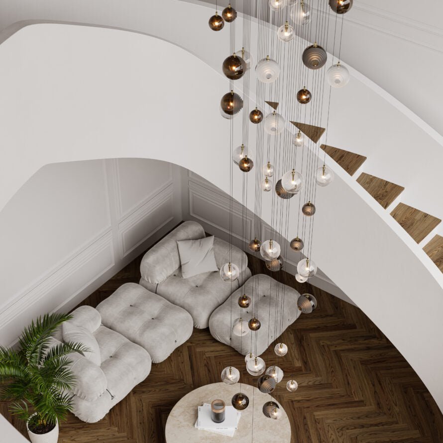 Cosmic Sphere Cascade Chandelier - Vakkerlight