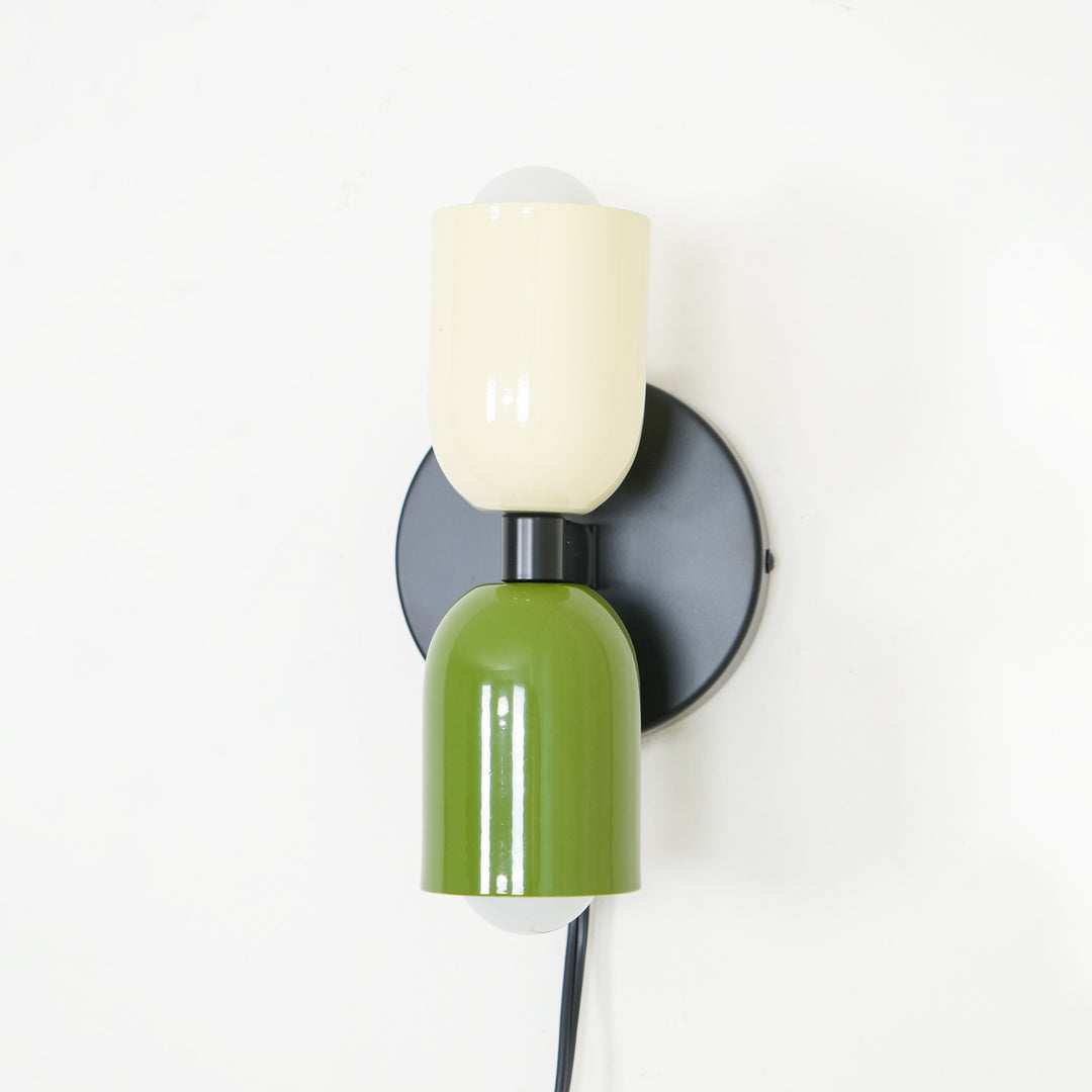 Couleur Double Plug In Wall Lamp