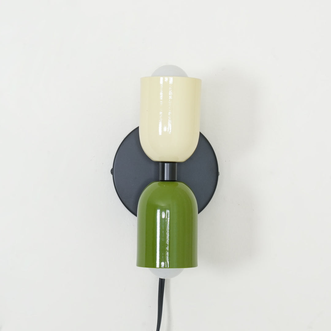 Couleur Double Plug In Wall Lamp