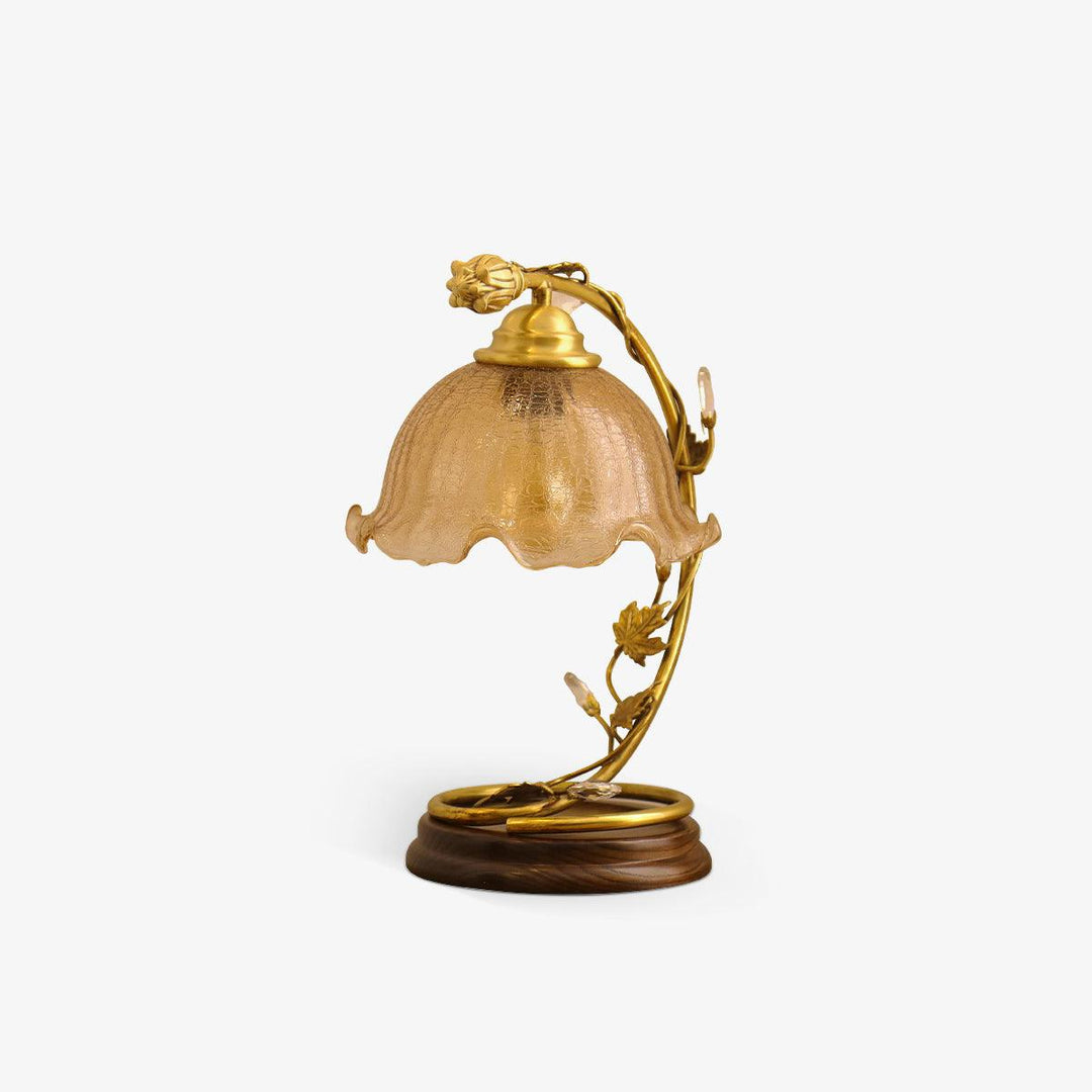 Cracked Glass Brass Table Lamp - Vakkerlight