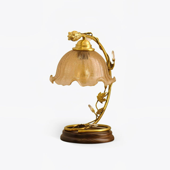 Cracked Glass Brass Table Lamp - Vakkerlight