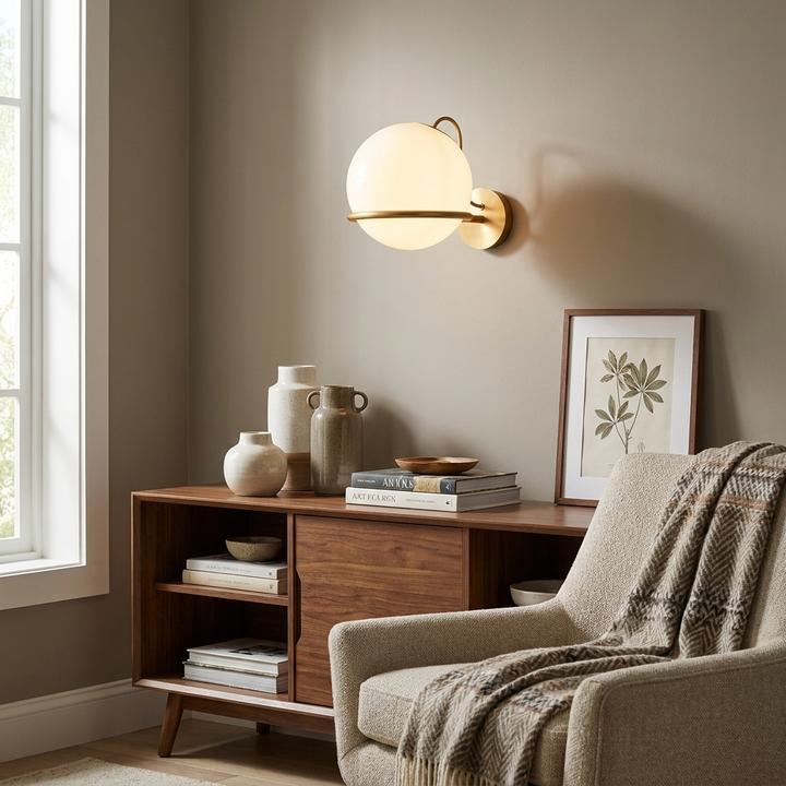 Cradled Globe Wall Sconce
