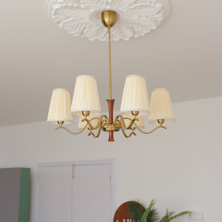 Cream Fabric Chandelier
