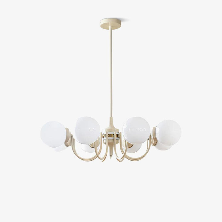 Cream Glass Ball Chandelier - Vakkerlight