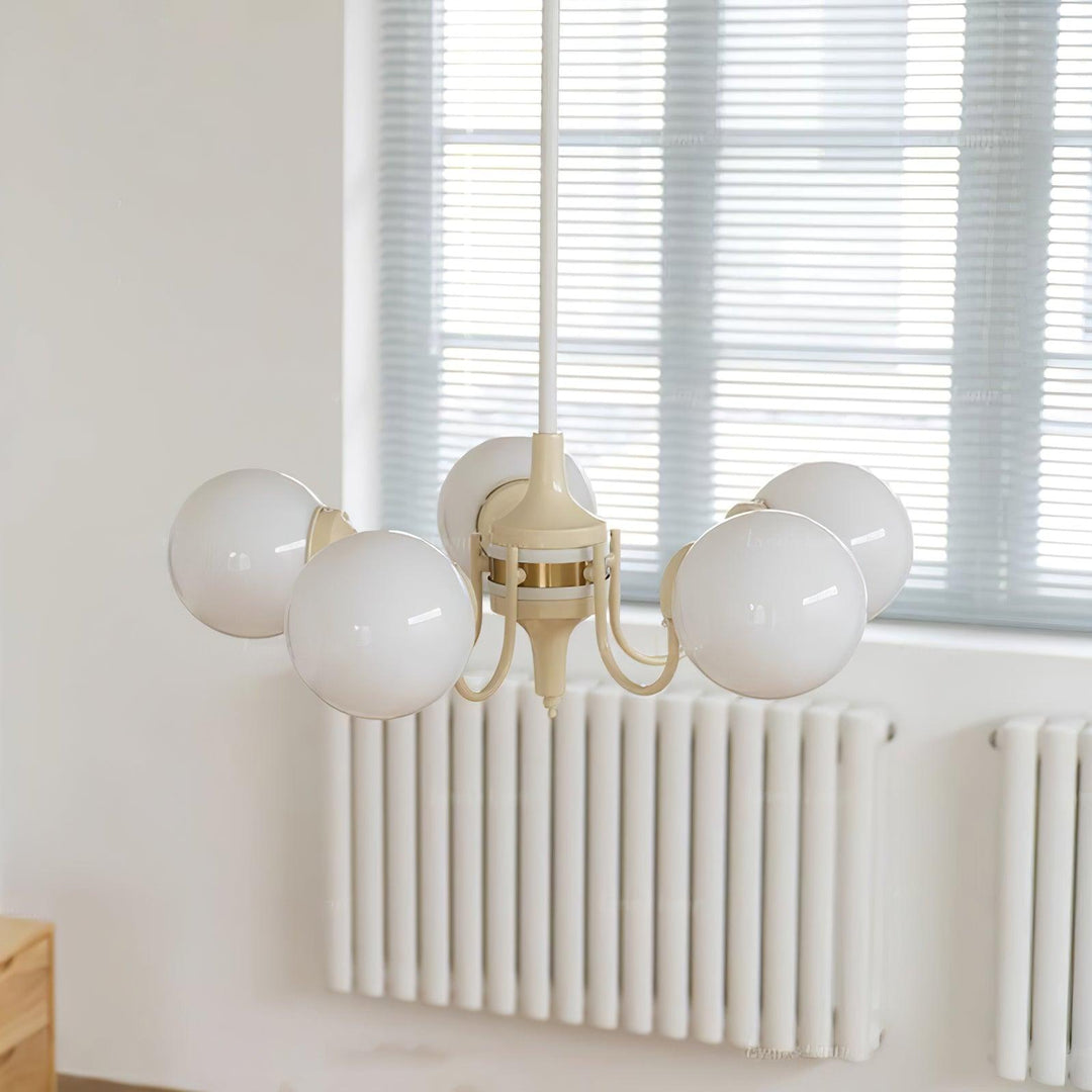 Cream Glass Ball Chandelier - Vakkerlight