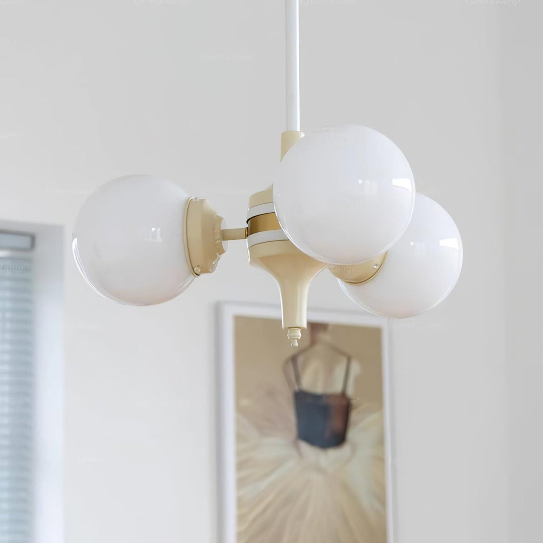 Cream Glass Ball Chandelier - Vakkerlight