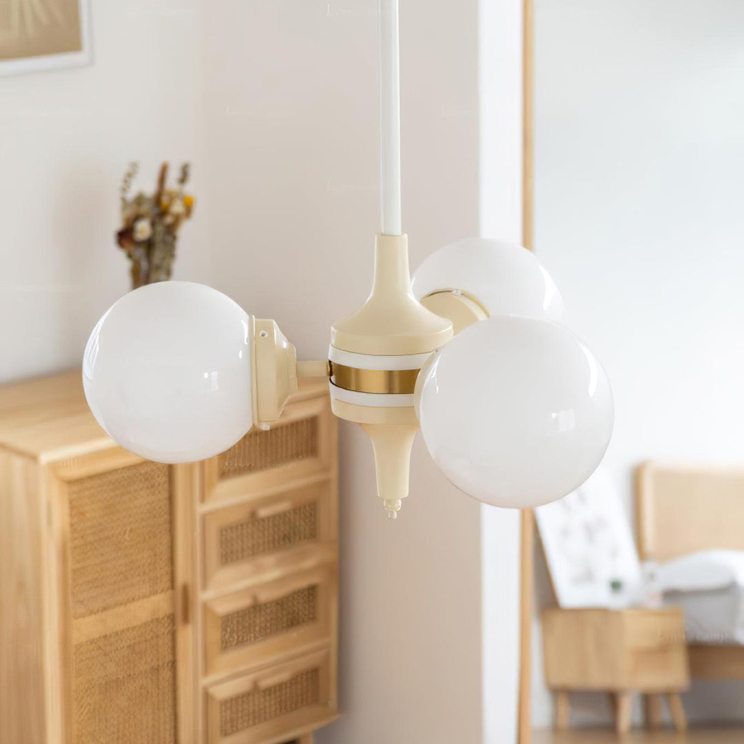 Cream Glass Ball Chandelier - Vakkerlight