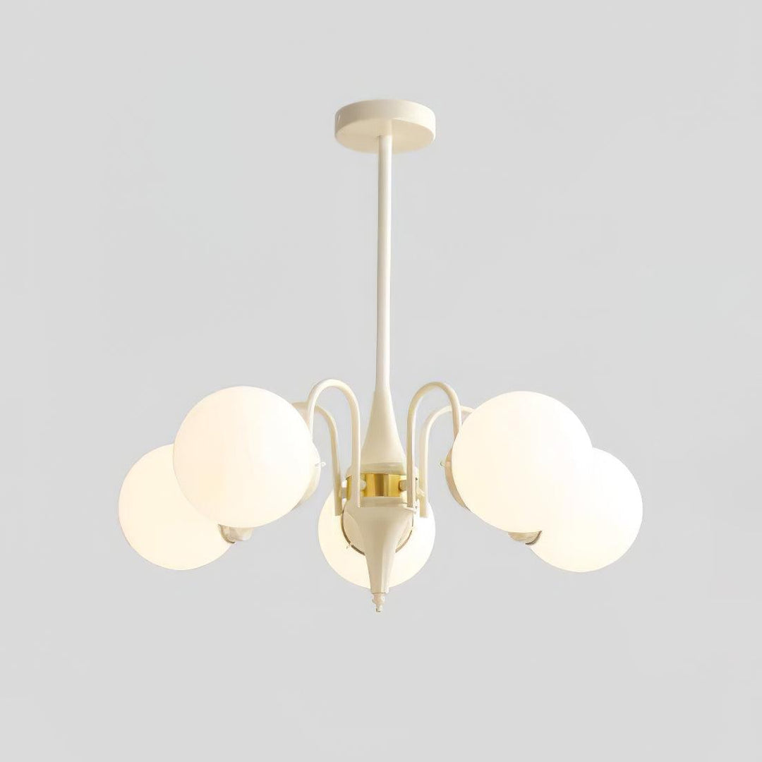 Cream Glass Ball Chandelier - Vakkerlight