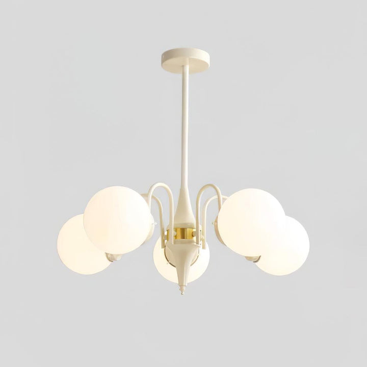 Cream Glass Ball Chandelier - Vakkerlight