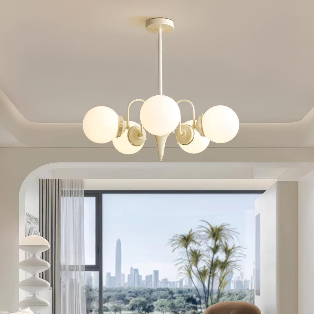 Cream Glass Ball Chandelier - Vakkerlight