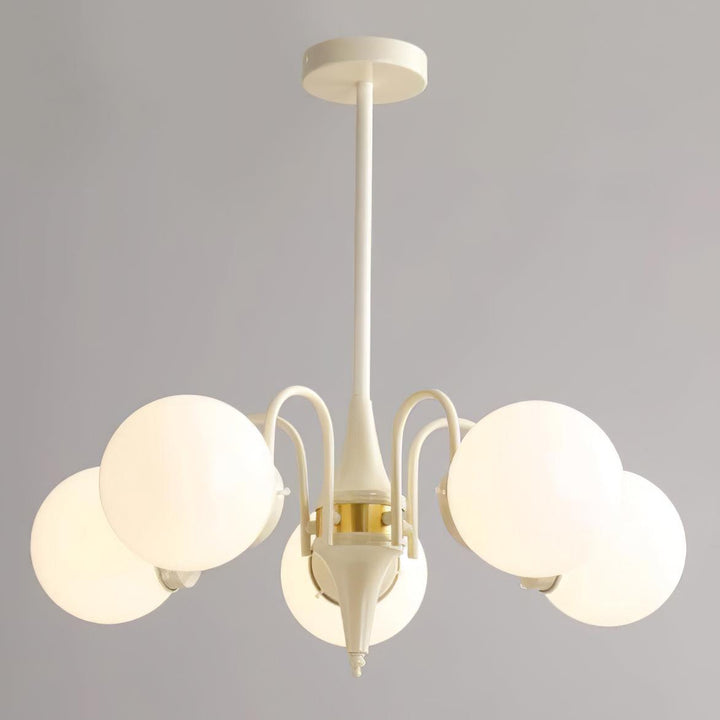 Cream Glass Ball Chandelier - Vakkerlight